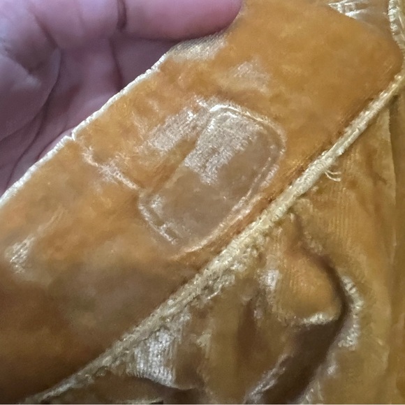 ModCloth Golden Yellow Velvet Circle Skater Skirt Size 4 - Picture 10 of 11